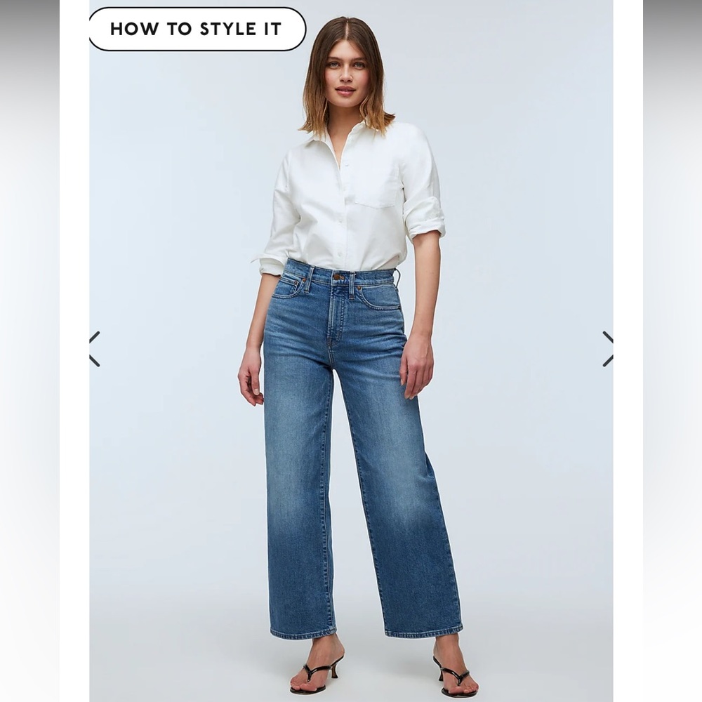 Madewell high waist wide leg jeans